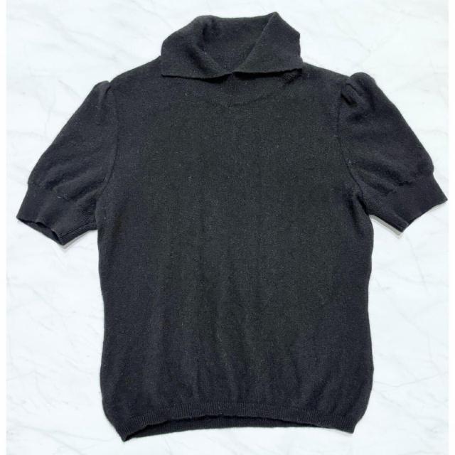 フォクシーFOXEYカシミヤ半袖パフスリーブセーター黒#42 < ブランド フォクシーFOXEYカシミヤ半袖パフスリーブセーター黒#42 < ブランドの
