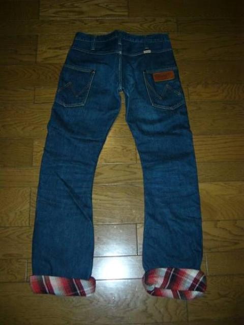 AKM×WranglerロールアップデニムSチェックインディゴラングラー < ブランド  AKM×WranglerロールアップデニムSチェックインディゴラングラー < ブランドの