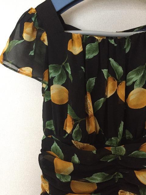 美品エムズグレイシー レモン柄ワンピース40 < ブランド  美品エムズグレイシー レモン柄ワンピース40 < ブランドの