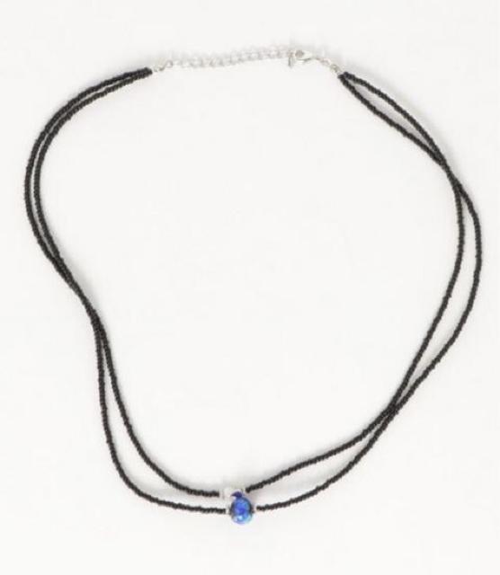 定価3,240円【新品】巾着付き!ホタルガラスネックレス●青ブルー●JEENARジーナ < 女性アクセサリー/時計  定価3,240円【新品】巾着付き!ホタルガラスネックレス●青ブルー●JEENARジーナ < 女性アクセサリー/時計の
