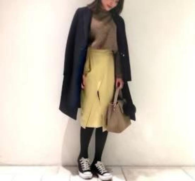 定価14,300円●TONALトーナル●ハイウエストスリットタイトスカート●黄色イエロー●38 S M < 女性ファッション  定価14,300円●TONALトーナル●ハイウエストスリットタイトスカート●黄色イエロー●38 S M < 女性ファッションの
