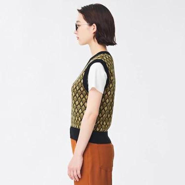 GU ジャカードベスト(ダイヤ) < ブランド  GU ジャカードベスト(ダイヤ) < ブランドの