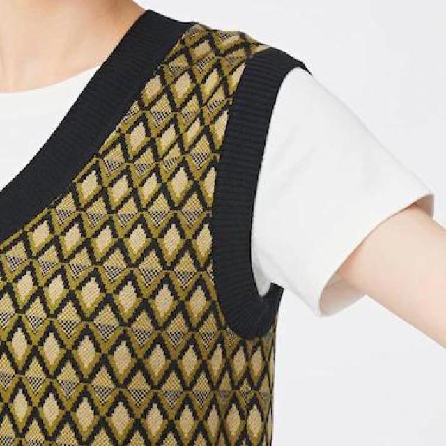 GU ジャカードベスト(ダイヤ) < ブランド  GU ジャカードベスト(ダイヤ) < ブランドの