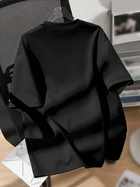 超お買い得890円★女性用ブラックグラフィックプリントドロップショルダーティーシャツ 日本サイズM < 女性ファッション  超お買い得890円★女性用ブラックグラフィックプリントドロップショルダーティーシャツ 日本サイズM < 女性ファッションの