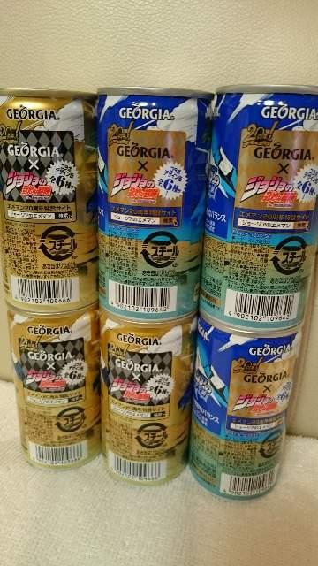 未開封 貴重! ジョジョ×ジョージア デザイン缶 全6本セット! < アニメ/コミック/キャラクター 未開封 貴重! ジョジョ×ジョージア デザイン缶 全6本セット! < アニメ/コミック/キャラクターの