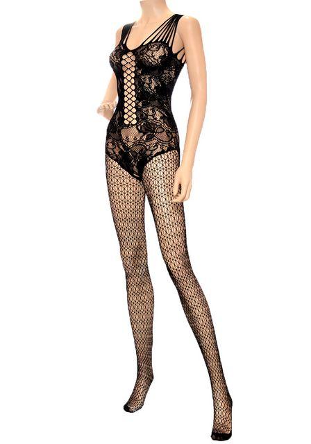 花柄レースの網上げボディストッキング < 女性ファッション  花柄レースの網上げボディストッキング < 女性ファッションの
