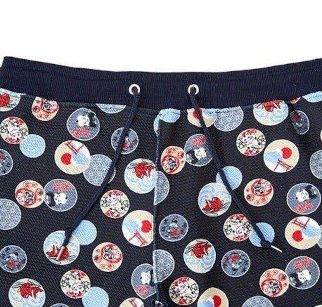 Mサイズ!男気!溢れる!和柄!接触冷感!吸汗速乾!UVカット!サラッワッフル素材!良いとこづくし!ストレッチ!ハーフパンツ!新品! < 男性ファッション  Mサイズ!男気!溢れる!和柄!接触冷感!吸汗速乾!UVカット!サラッワッフル素材!良いとこづくし!ストレッチ!ハーフパンツ!新品! < 男性ファッションの