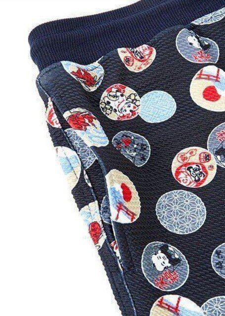 Mサイズ!男気!溢れる!和柄!接触冷感!吸汗速乾!UVカット!サラッワッフル素材!良いとこづくし!ストレッチ!ハーフパンツ!新品! < 男性ファッション  Mサイズ!男気!溢れる!和柄!接触冷感!吸汗速乾!UVカット!サラッワッフル素材!良いとこづくし!ストレッチ!ハーフパンツ!新品! < 男性ファッションの