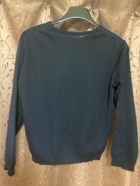 1450.薄手ニットカットソー☆紺/ネイビー☆サイズM程度☆難あり < 女性ファッション  1450.薄手ニットカットソー☆紺/ネイビー☆サイズM程度☆難あり < 女性ファッションの