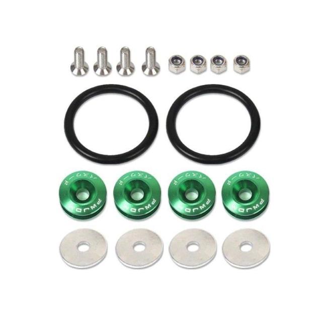 クイックリリースファスナー バンパー 脱着が簡単に【グリーン】アルミ製 ダウンサス車のバンパー脱着がワンタッチレーシングファスナー < 自動車/バイク クイックリリースファスナー バンパー 脱着が簡単に【グリーン】アルミ製 ダウンサス車のバンパー脱着がワンタッチレーシングファスナー < 自動車/バイク