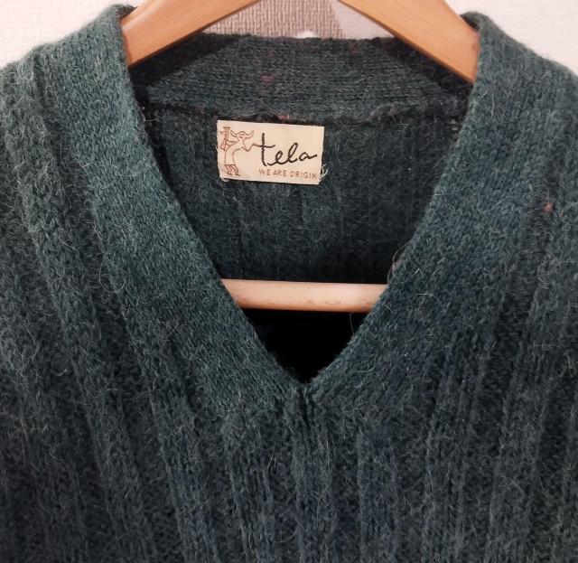 グリーン 茶 リブ編み アルパカ Vネックセーターニット ボディラインにフィット < 女性ファッション  グリーン 茶 リブ編み アルパカ Vネックセーターニット ボディラインにフィット < 女性ファッションの