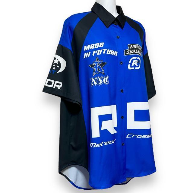 【新品/SHEIN/L】バイカラーレーシングシャツ/ブルー < 女性ファッション 【新品/SHEIN/L】バイカラーレーシングシャツ/ブルー < 女性ファッションの