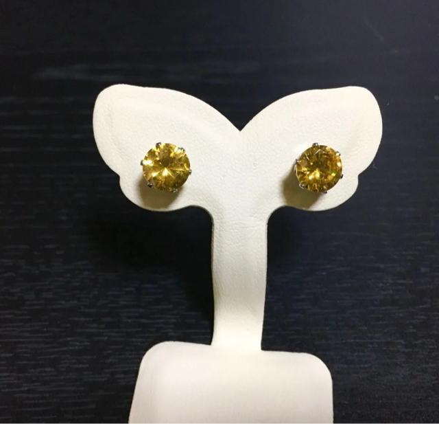 ピアス/ジルコニア /約8mm/カラー:イエロー < 女性アクセサリー/時計  ピアス/ジルコニア /約8mm/カラー:イエロー  < 女性アクセサリー/時計の