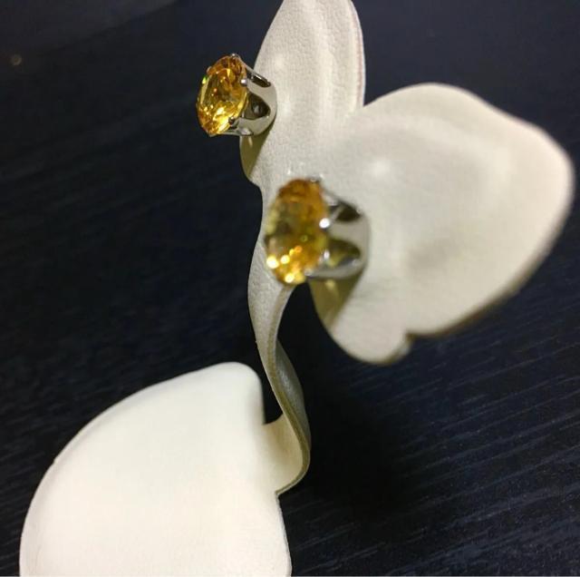 ピアス/ジルコニア /約8mm/カラー:イエロー < 女性アクセサリー/時計  ピアス/ジルコニア /約8mm/カラー:イエロー < 女性アクセサリー/時計の