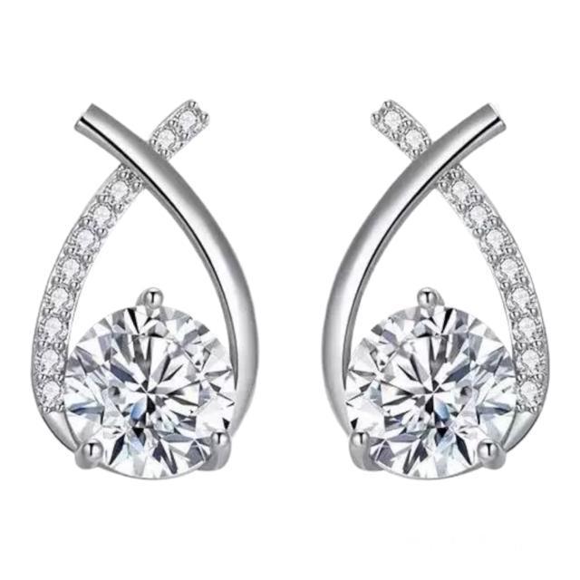 キラキラ しずく ピアス シルバー【両耳セット】 < 女性アクセサリー/時計  キラキラ しずく ピアス シルバー【両耳セット】  < 女性アクセサリー/時計の