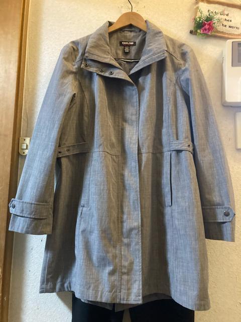 XLカークランドグレーハーフトレンチ < 女性ファッション  XLカークランドグレーハーフトレンチ < 女性ファッションの