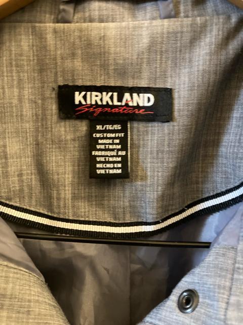 XLカークランドグレーハーフトレンチ < 女性ファッション  XLカークランドグレーハーフトレンチ < 女性ファッションの