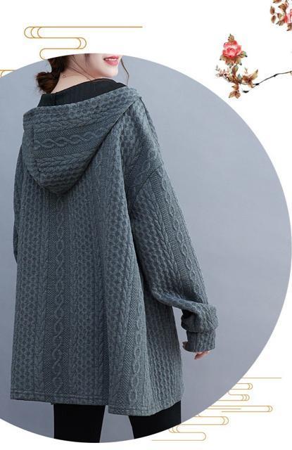 キルト パーカー チュニック ゆったり ワイド グレー 大きいサイズ < 女性ファッション キルト パーカー チュニック ゆったり ワイド グレー 大きいサイズ < 女性ファッションの