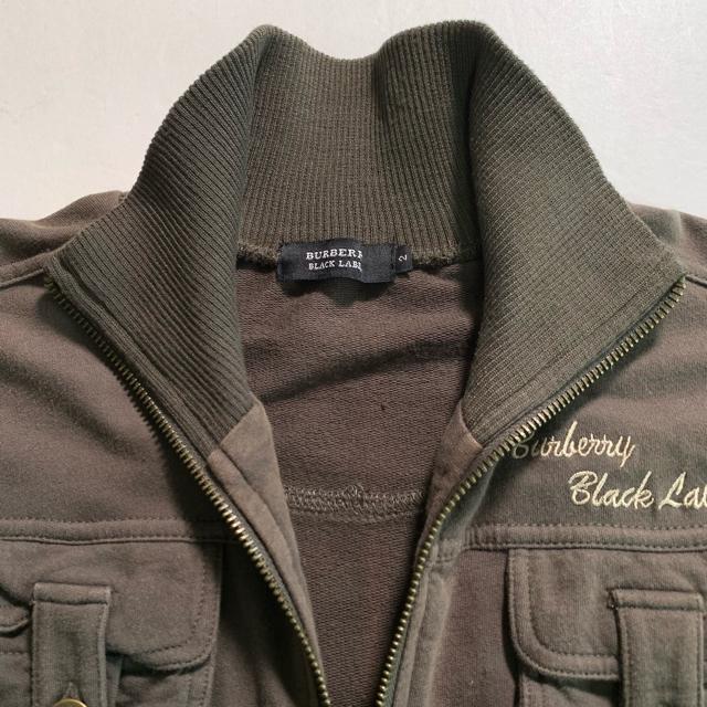 BURBERRY BLACK LABEL ミリタリージャケット ジップアップ Mサイズ ブルゾン アウター ナイトロゴ刺繍 < ブランド BURBERRY BLACK LABEL ミリタリージャケット ジップアップ Mサイズ ブルゾン アウター ナイトロゴ刺繍 < ブランドの