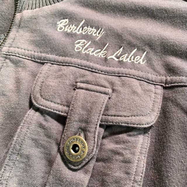 BURBERRY BLACK LABEL ミリタリージャケット ジップアップ Mサイズ ブルゾン アウター ナイトロゴ刺繍 < ブランド BURBERRY BLACK LABEL ミリタリージャケット ジップアップ Mサイズ ブルゾン アウター ナイトロゴ刺繍 < ブランドの