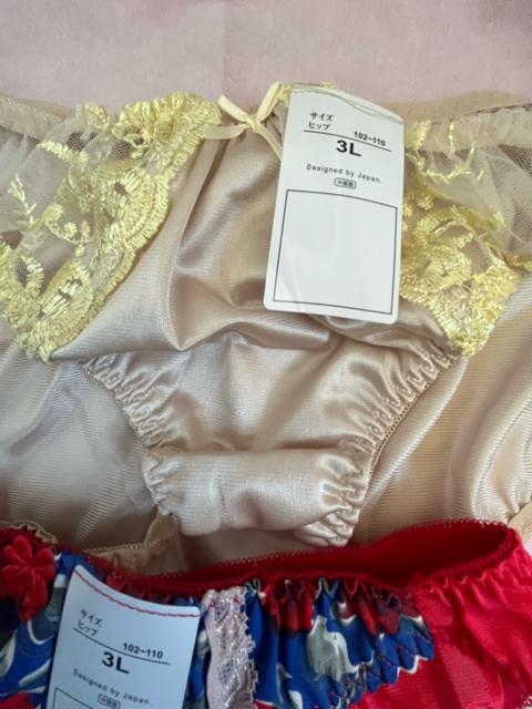 3Lサイズ!3枚セット!光沢ツルツル素材!シフォン使い!あり!高貴品格!色とりどり!エレガント!ショーツ!No.陽 < 女性ファッション 3Lサイズ!3枚セット!光沢ツルツル素材!シフォン使い!あり!高貴品格!色とりどり!エレガント!ショーツ!No.陽 < 女性ファッションの