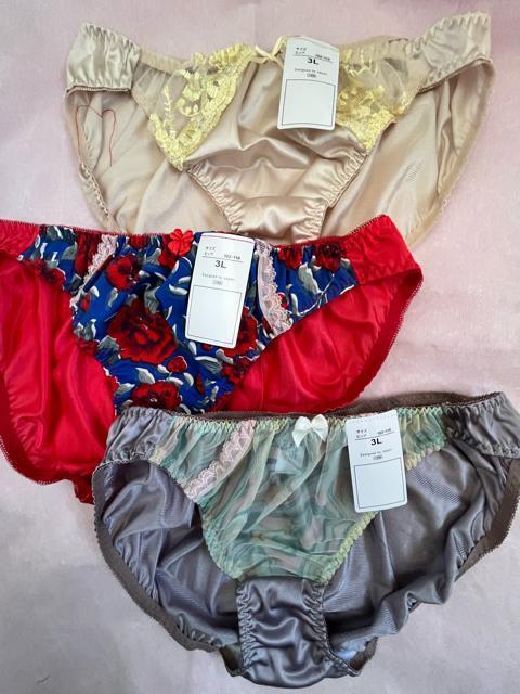 3Lサイズ!3枚セット!光沢ツルツル素材!シフォン使い!あり!高貴品格!色とりどり!エレガント!ショーツ!No.陽 < 女性ファッション 3Lサイズ!3枚セット!光沢ツルツル素材!シフォン使い!あり!高貴品格!色とりどり!エレガント!ショーツ!No.陽 < 女性ファッションの