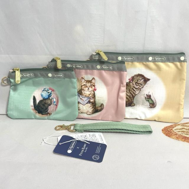 ☆新品未使用☆LeSportsac レスポートサック ピーターラビット 猫 3連