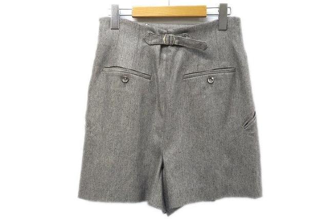 JENEVIEVE ウール混 ストレッチ ショート ハーフ パンツ 1グレー < 女性ファッション  JENEVIEVE ウール混 ストレッチ ショート ハーフ パンツ 1グレー < 女性ファッションの