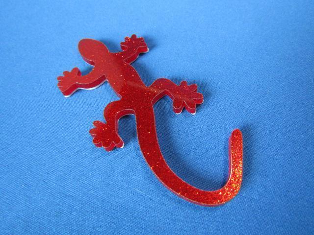 ●Gecko ゲッコー/守宮/ヤモリ!レッド赤 ラメ仕様 ABS製エンブレム 新品 < 自動車/バイク ●Gecko ゲッコー/守宮/ヤモリ!レッド赤 ラメ仕様 ABS製エンブレム 新品 < 自動車/バイク