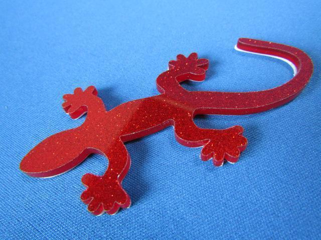 ●Gecko ゲッコー/守宮/ヤモリ!レッド赤 ラメ仕様 ABS製エンブレム 新品 < 自動車/バイク ●Gecko ゲッコー/守宮/ヤモリ!レッド赤 ラメ仕様 ABS製エンブレム 新品 < 自動車/バイク