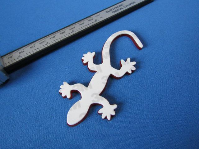 ●Gecko ゲッコー/守宮/ヤモリ!レッド赤 ラメ仕様 ABS製エンブレム 新品 < 自動車/バイク ●Gecko ゲッコー/守宮/ヤモリ!レッド赤 ラメ仕様 ABS製エンブレム 新品 < 自動車/バイク