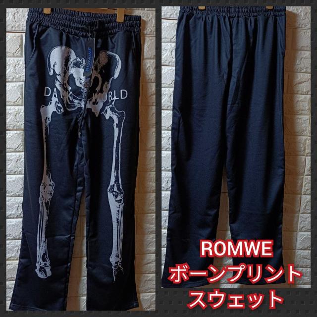 ROMWE★新品★ボーンプリントスウェット/S < 男性ファッション  ROMWE★新品★ボーンプリントスウェット/S  < 男性ファッションの