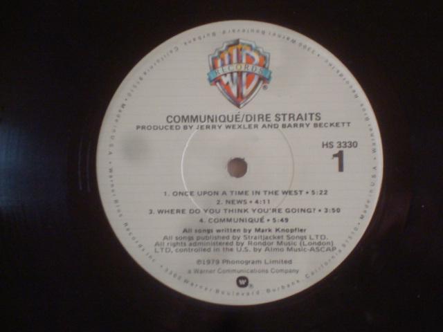 COMMUNIQUE / DIRE STRAITS US盤LP HS 3330 < CD/DVD/ビデオ  COMMUNIQUE / DIRE STRAITS US盤LP HS 3330 < CD/DVD/ビデオの