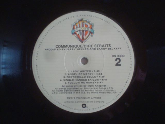 COMMUNIQUE / DIRE STRAITS US盤LP HS 3330 < CD/DVD/ビデオ  COMMUNIQUE / DIRE STRAITS US盤LP HS 3330 < CD/DVD/ビデオの