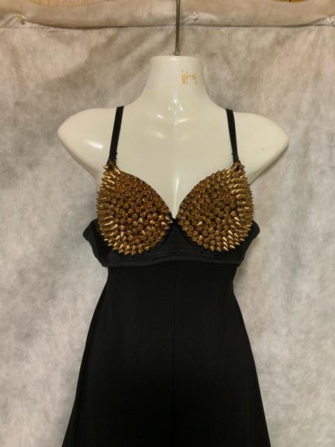 ◆ゴールドのスタッズ付きオールインワン◆S〜Mサイズ < 女性ファッション  ◆ゴールドのスタッズ付きオールインワン◆S〜Mサイズ < 女性ファッションの