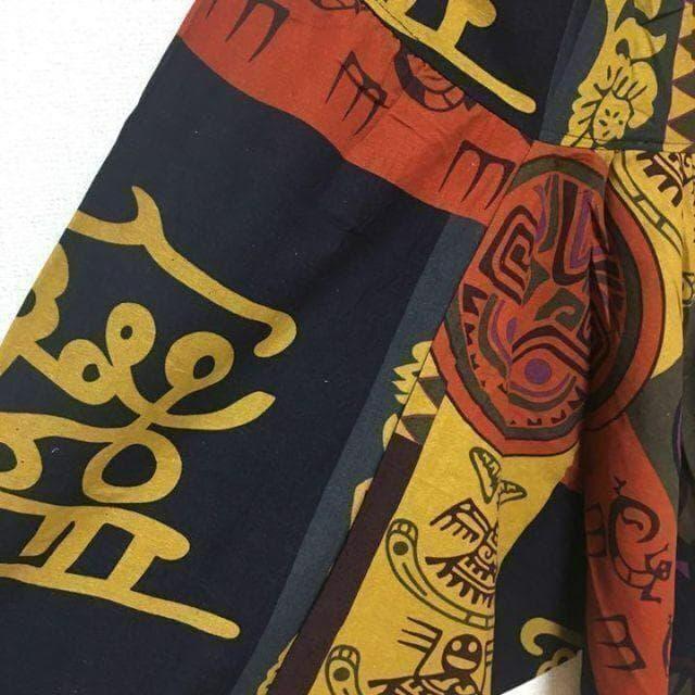 入荷エスニック 柄 アラジン サルエルパンツ ゴム 赤 黒 男女兼用 < 男性ファッション  入荷エスニック 柄 アラジン サルエルパンツ ゴム 赤 黒 男女兼用 < 男性ファッションの