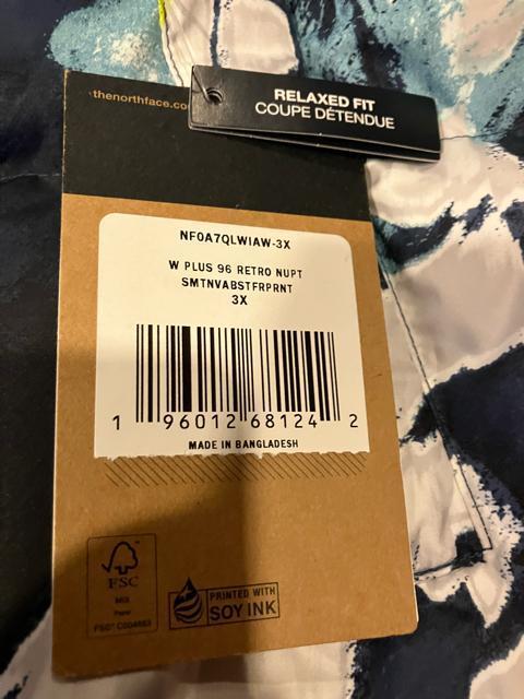 THE NORTH FACE kvV_E1996 傫size 3X  fB[X  uh 