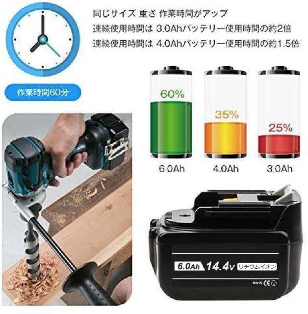 マキタ 14.4v バッテリー 互換品 BL1460B 二個セット < ペット/手芸/園芸  マキタ 14.4v バッテリー 互換品 BL1460B 二個セット < ペット/手芸/園芸の
