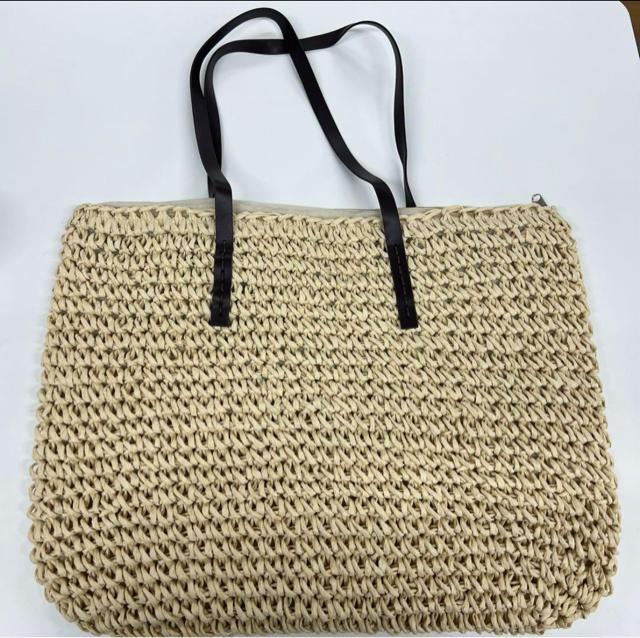新品 かごトートバック ベージュ < 女性ファッション  新品 かごトートバック ベージュ  < 女性ファッションの