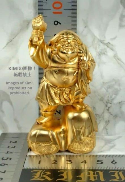 大黒天 Daikokuten Mahakala 9.8cm 3.8inch 仏像 合金製 /24金 開運七福神 仏師 牧田秀雲 < インテリア/ライフ 大黒天 Daikokuten Mahakala 9.8cm 3.8inch 仏像 合金製 /24金 開運七福神 仏師 牧田秀雲 < インテリア/ライフの