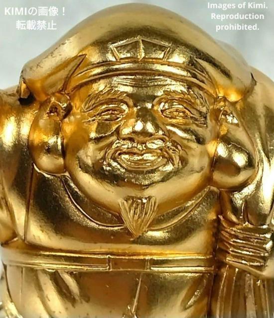 大黒天 Daikokuten Mahakala 9.8cm 3.8inch 仏像 合金製 /24金 開運七福神 仏師 牧田秀雲 < インテリア/ライフ 大黒天 Daikokuten Mahakala 9.8cm 3.8inch 仏像 合金製 /24金 開運七福神 仏師 牧田秀雲 < インテリア/ライフの
