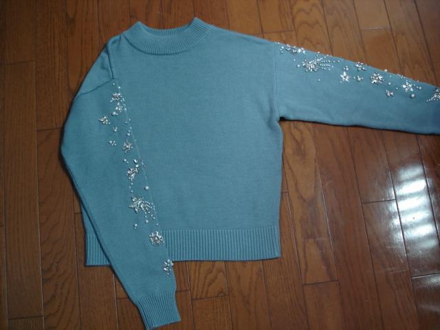 ★クイーンズコート 袖ビーズデザインウール混ニット★着用2度!超激安! < ブランド ★クイーンズコート 袖ビーズデザインウール混ニット★着用2度!超激安! < ブランドの