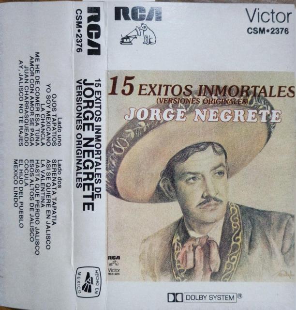 カセットテープ『15 Exitos Inmortales』Jorge Negrete < CD/DVD/ビデオ カセットテープ『15 Exitos Inmortales』Jorge Negrete < CD/DVD/ビデオの