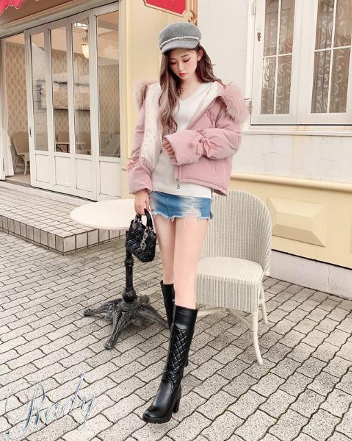 Rady☆キルティングロングブーツ☆ブラック☆S☆新品未使用 < ブランド Rady☆キルティングロングブーツ☆ブラック☆S☆新品未使用 < ブランドの