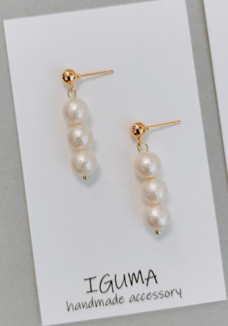 ハンドメイドピアス イヤリング パール < 女性ファッション  ハンドメイドピアス イヤリング パール  < 女性ファッションの