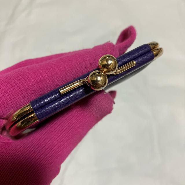 【ヴィンテージ】【ピエールバルマン】がま口 / レザー / コインケース 紫 < 女性ファッション 【ヴィンテージ】【ピエールバルマン】がま口 / レザー / コインケース 紫 < 女性ファッションの
