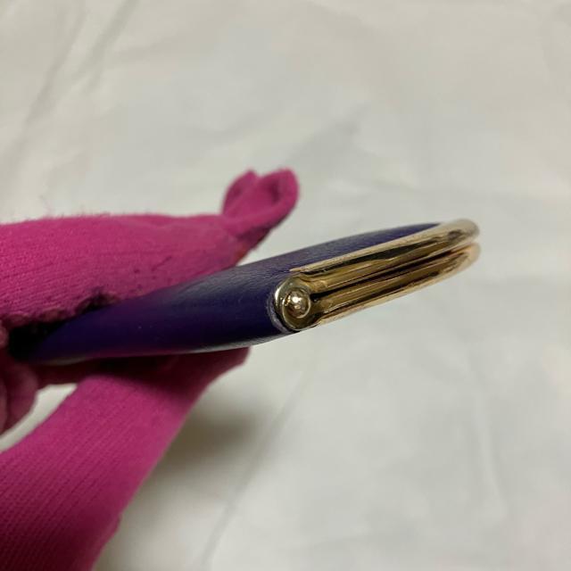 【ヴィンテージ】【ピエールバルマン】がま口 / レザー / コインケース 紫 < 女性ファッション 【ヴィンテージ】【ピエールバルマン】がま口 / レザー / コインケース 紫 < 女性ファッションの