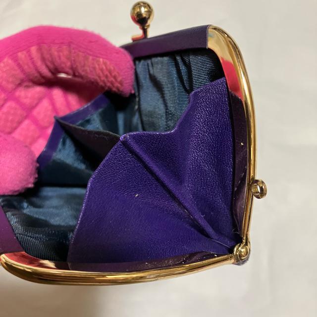 【ヴィンテージ】【ピエールバルマン】がま口 / レザー / コインケース 紫 < 女性ファッション 【ヴィンテージ】【ピエールバルマン】がま口 / レザー / コインケース 紫 < 女性ファッションの