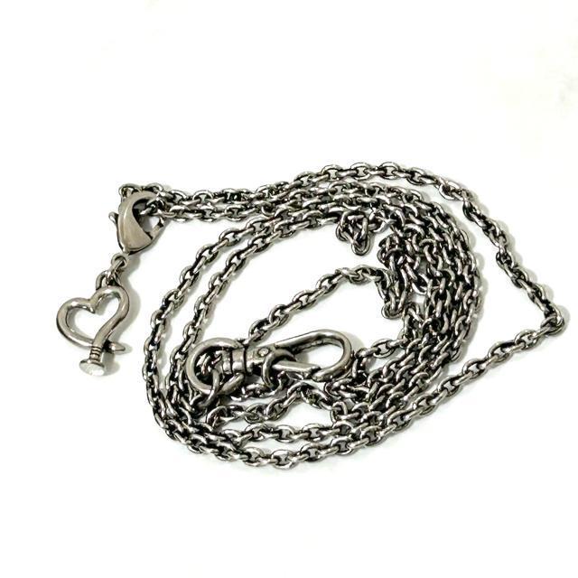 美品 PRADA プラダ ネックレス ハート シルバー ロングチェーン < ブランド 美品 PRADA プラダ ネックレス ハート シルバー ロングチェーン < ブランドの