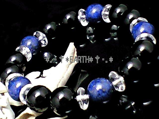 天然石★10ミリオニキス黒瑪瑙&ラピスラズリAAA瑠璃石 < 女性アクセサリー/時計 天然石★10ミリオニキス黒瑪瑙&ラピスラズリAAA瑠璃石 < 女性アクセサリー/時計の